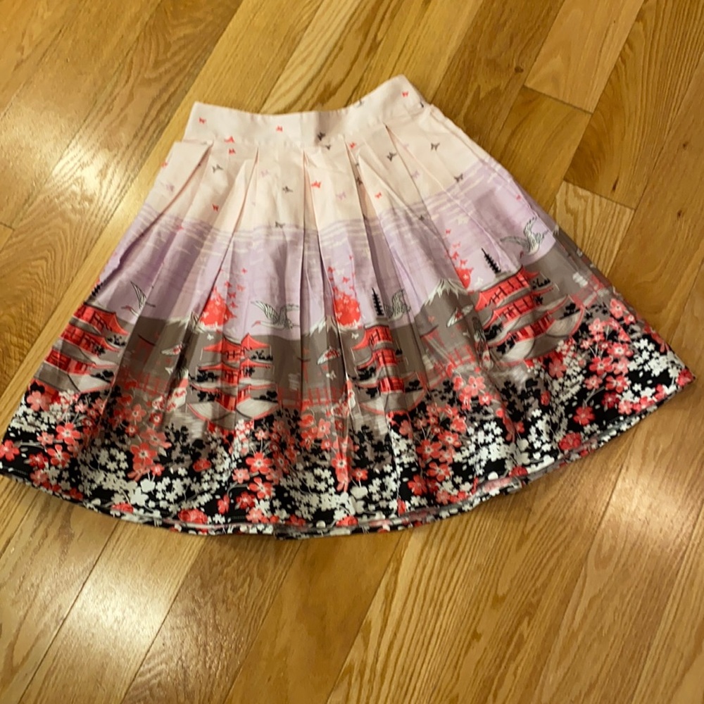 Pretty Asian inspired Aline pleated skirt